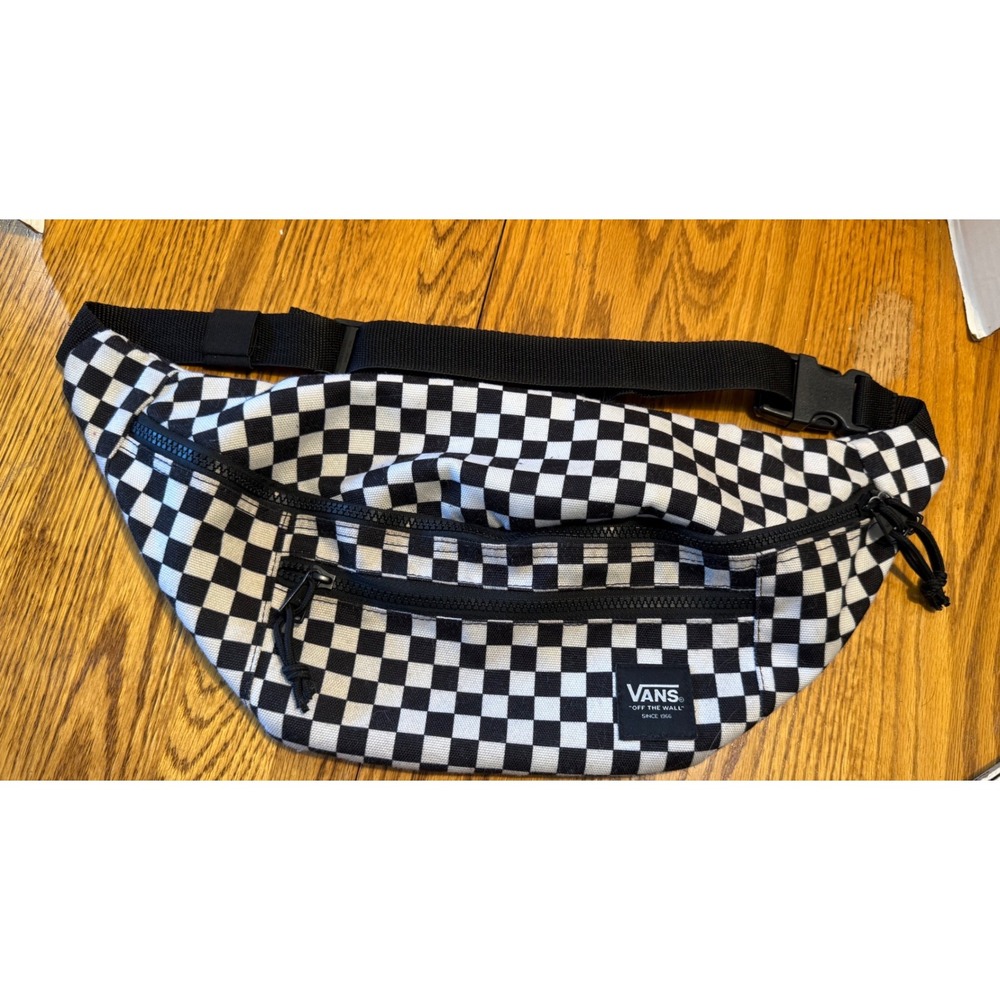 Vans Ward Crossbody Pack Black White Checkerboard Fanny Pack VN0A3NG756M